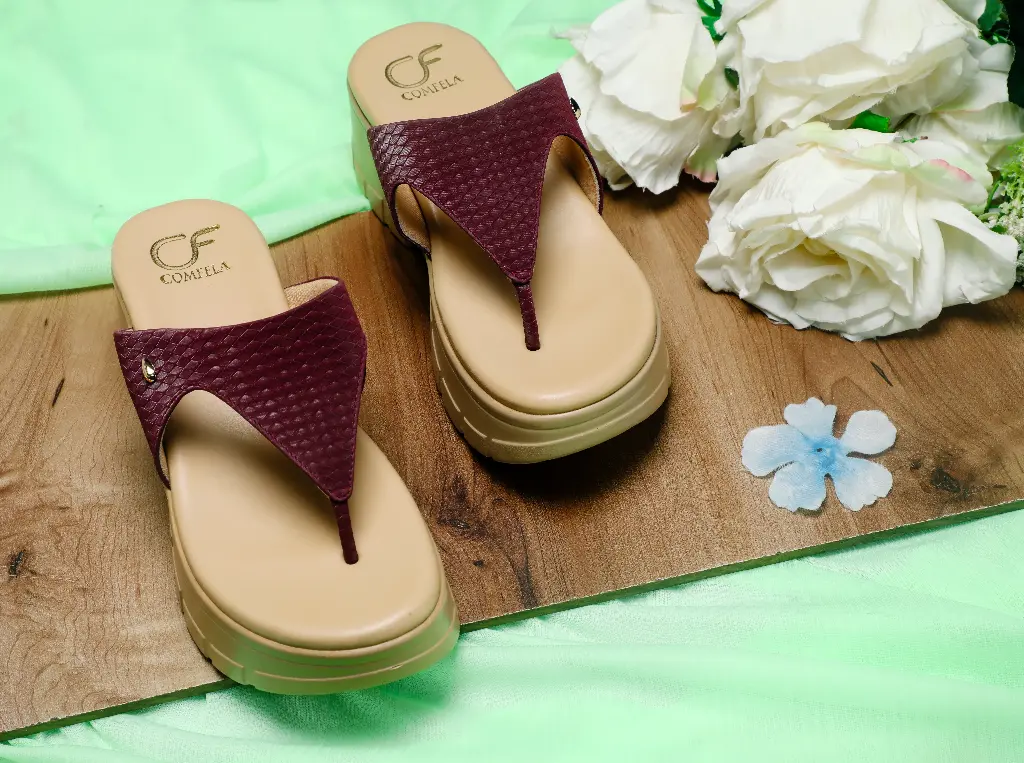 NOOR WEDGES - CHERRY